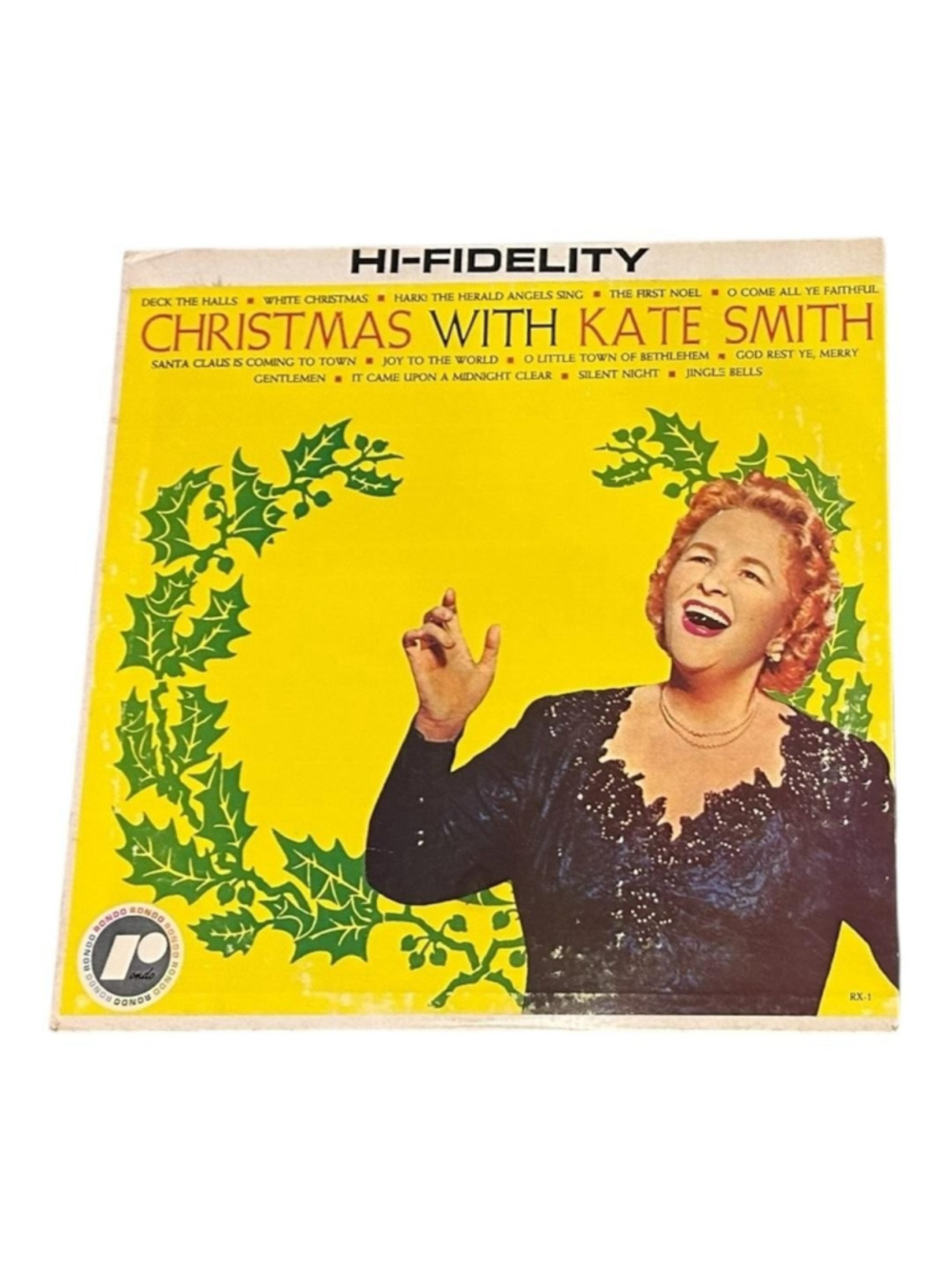 Vintage Kate Smith Christmas With Kate Smith 12" Black Vinyl LP Rondo Xmas USA